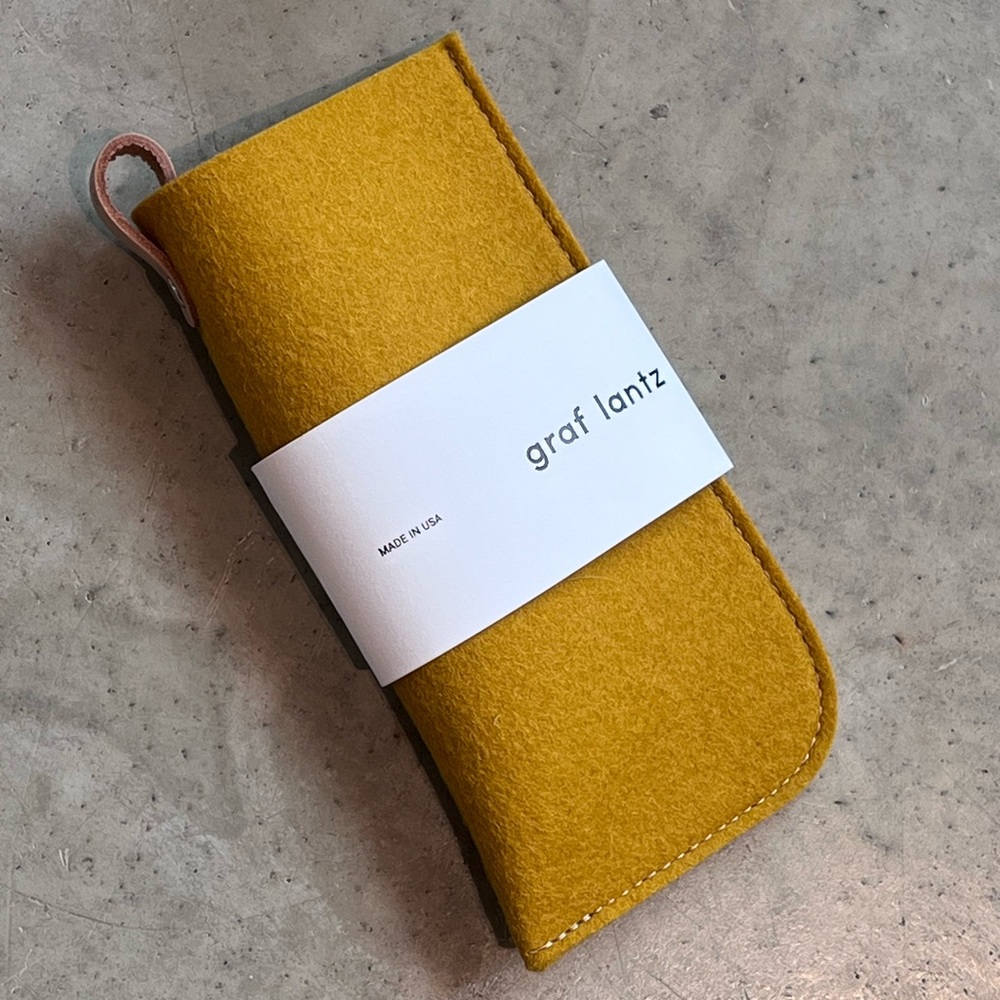 NEW Graf Lantz Dijon Merino Wool Felt Glasses Case